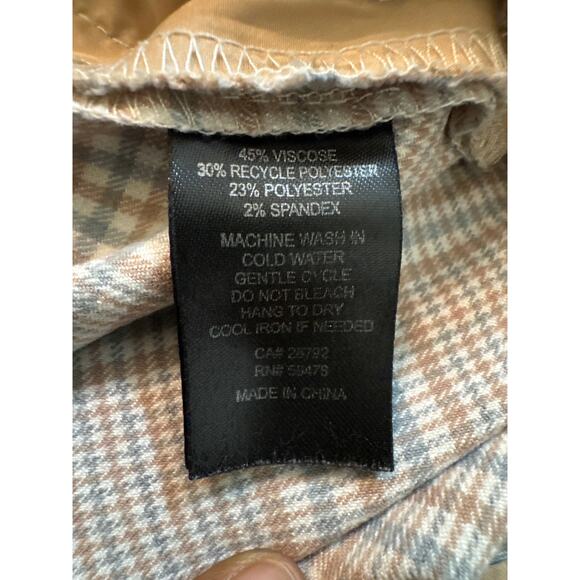 Joie Plaid Capri Crop Belted Pants Stretch Waist Gray Check Size 2 - Picture 6 of 6